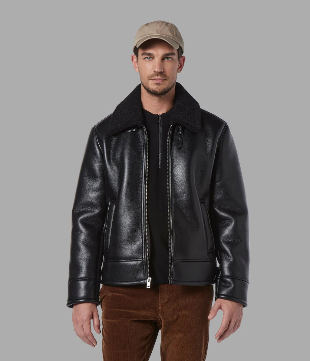Luxus® Cadman Faux Shearling Aviator Jacket