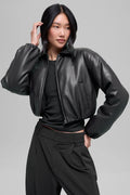 Luxus® Faux Leather Cropped Premier Bomber